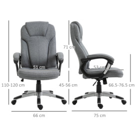 High Back Home Office Chair Height Adjustable Computer Chair - thumbnail 3