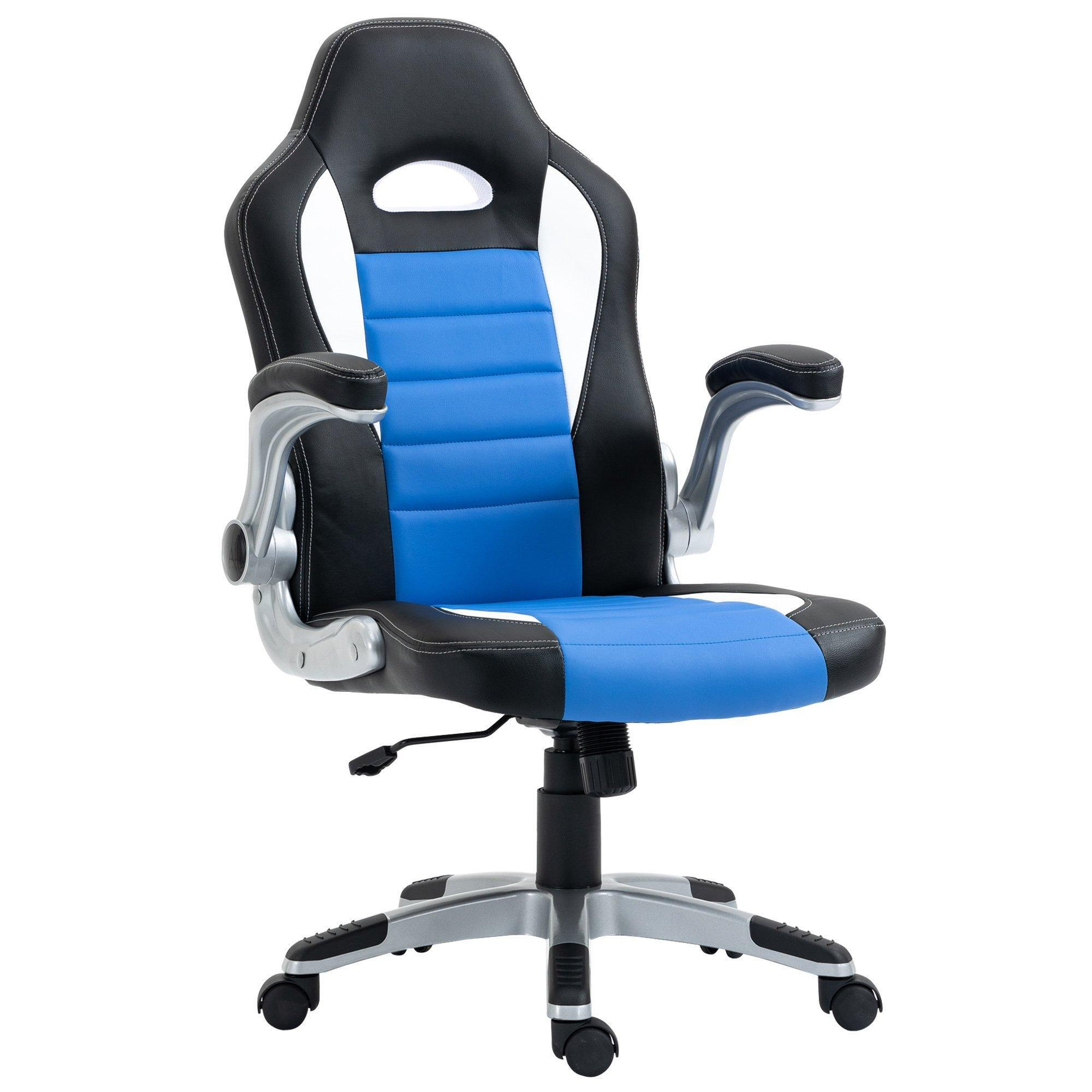 Racing Gaming Chair Height Adjustable Swivel with Flip Up Armrests - image 1