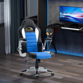 Racing Gaming Chair Height Adjustable Swivel with Flip Up Armrests - thumbnail 3