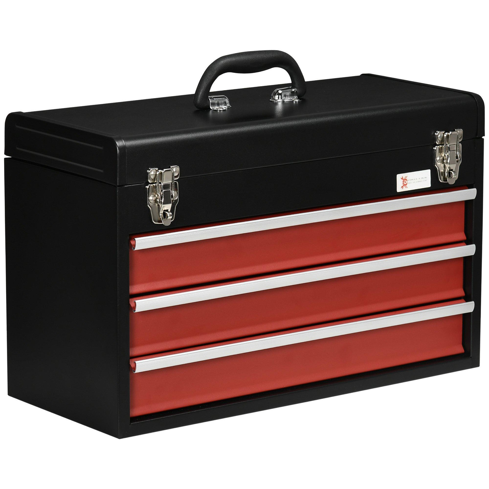 Portable Drawer Tool Chest Lockable Tool Box with Ball Bearing Runners - image 1