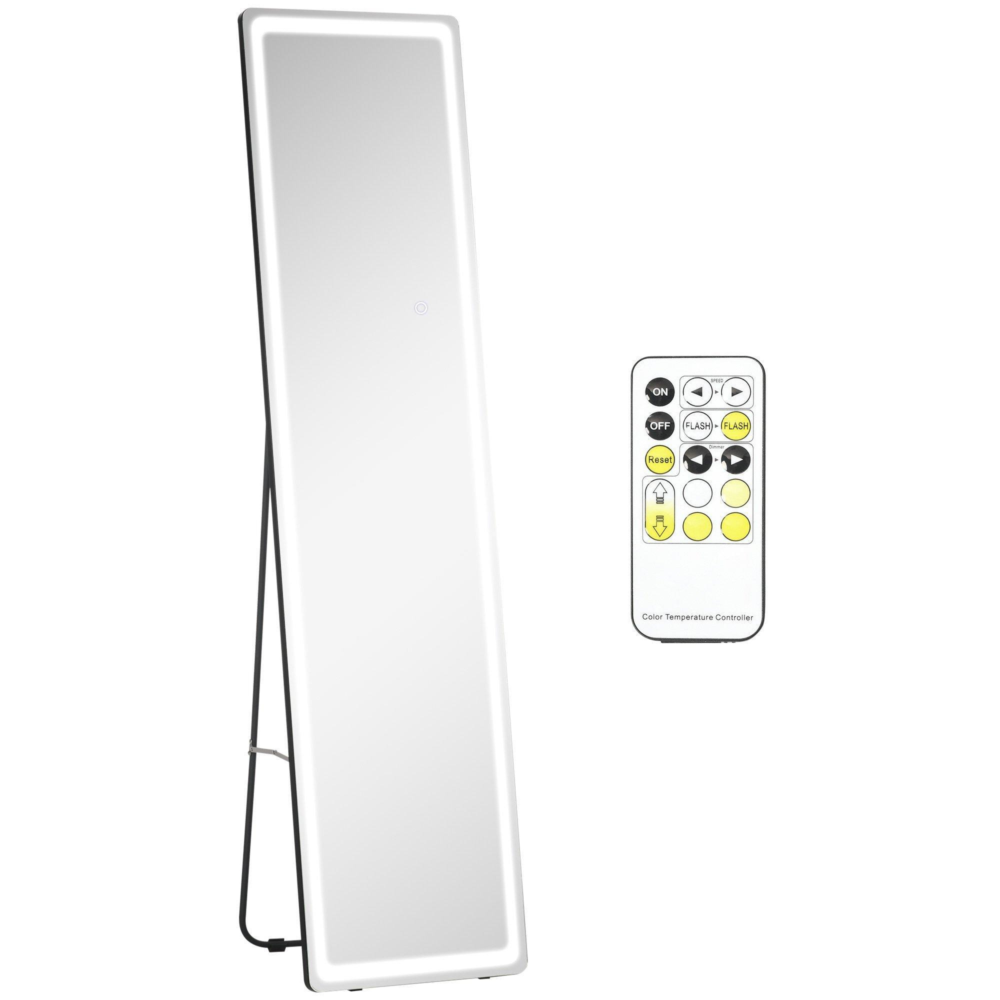 Full Length Mirror with LED Light Free Standing Floor Mirror Bedroom - image 1