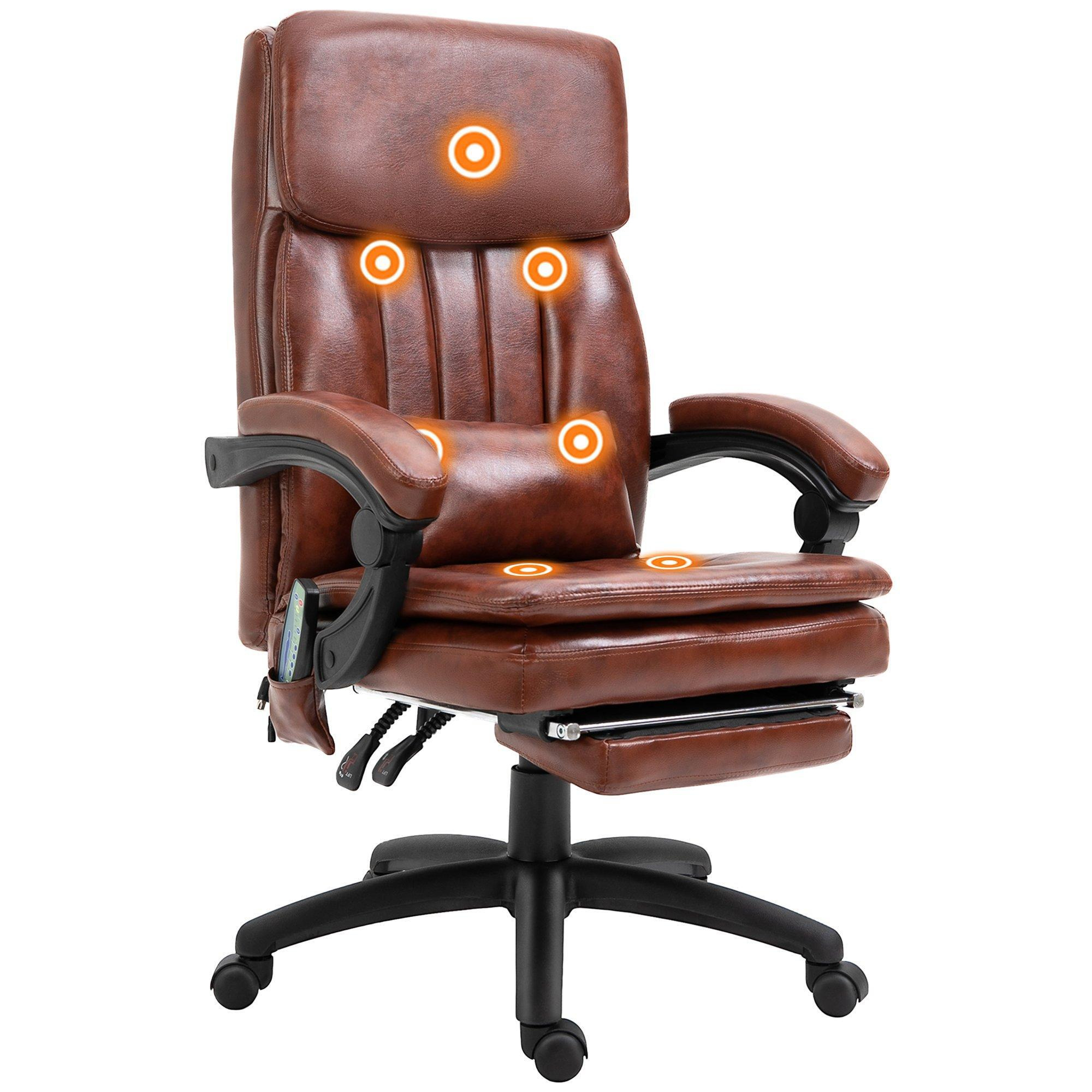 Ergonomic Office Chair with 7 Massage Points Headrest Armrest Footrest - image 1