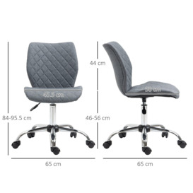 Ergonomic Mid Back Office Chair Height Adjustable Home Office - thumbnail 3