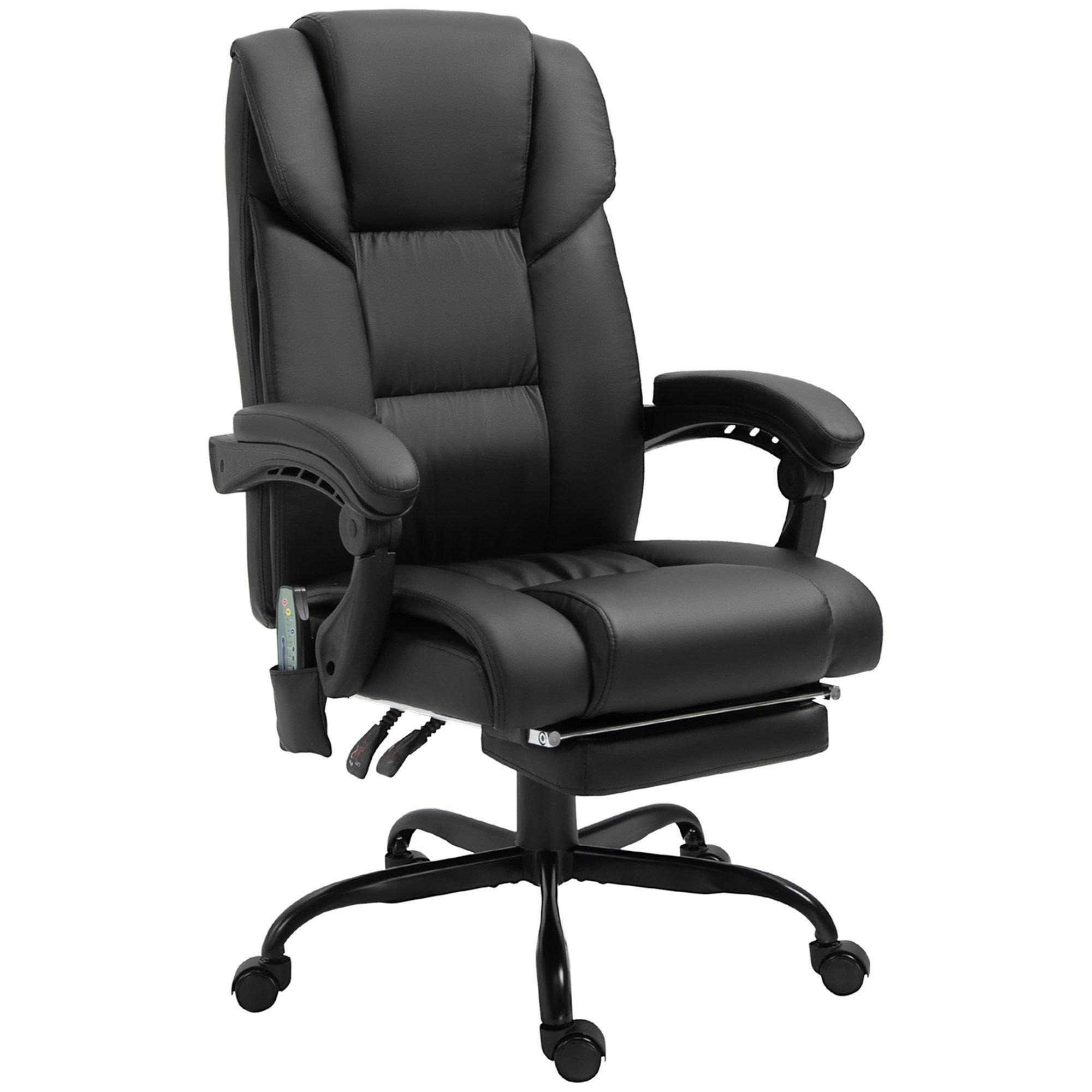 PU Leather Massage Office Chair with 6 Vibration Points Adjustable - image 1