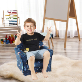 Kids Mini Sofa Armchair, Planet-Themed Chair, for Bedroom, Playroom - thumbnail 2