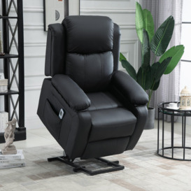 Electric Power Lift Recliner Chair with Massage Vibration Side Pocket - thumbnail 3