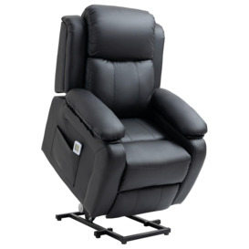 Electric Power Lift Recliner Chair with Massage Vibration Side Pocket - thumbnail 2