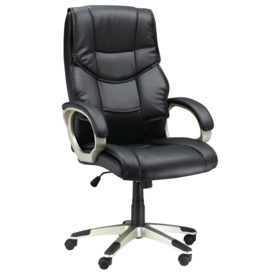 Executive Computer Office Desk Chair High Back Faux Leather - thumbnail 2