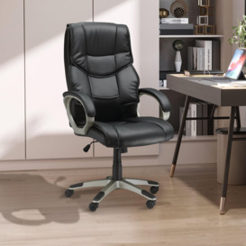Executive Computer Office Desk Chair High Back Faux Leather - thumbnail 3