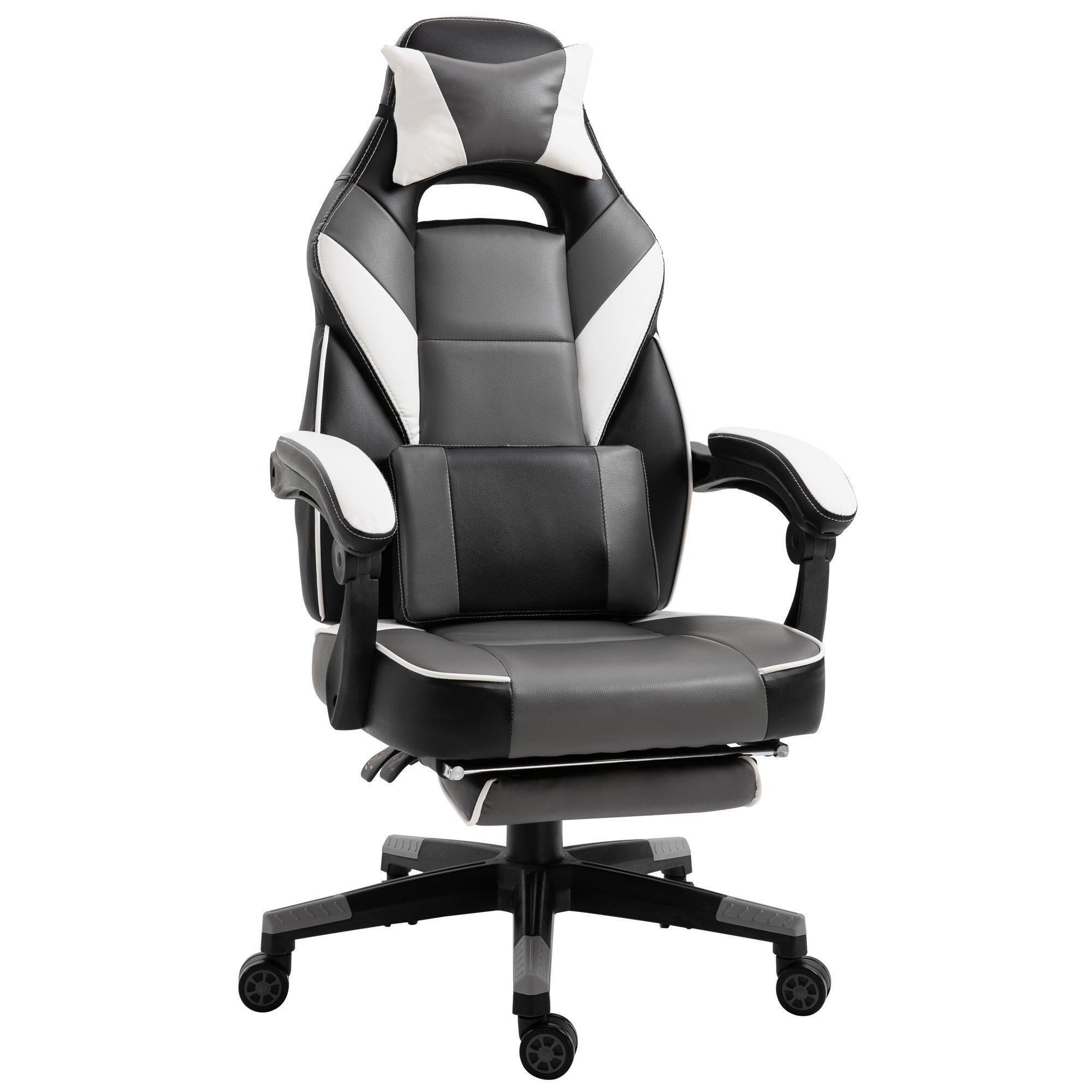 Gaming Chair Ergonomic Computer Chair with Footrest Headrest Lumbar - image 1
