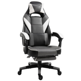 Gaming Chair Ergonomic Computer Chair with Footrest Headrest Lumbar