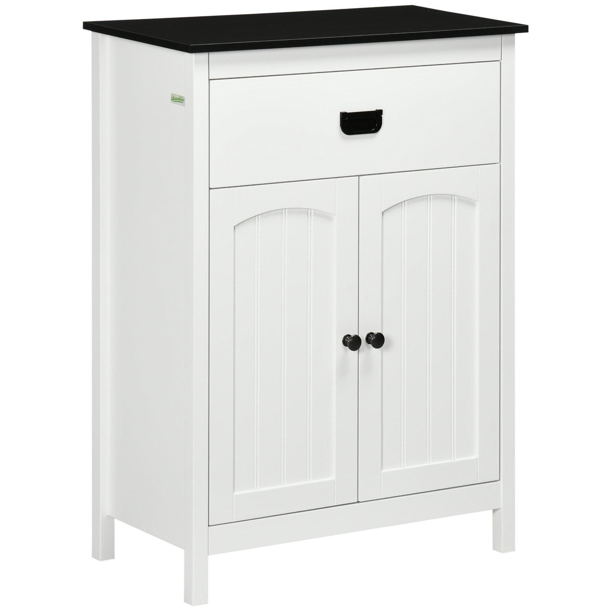 Bathroom Cabinet with Drawer Double Door Cabinet Adjustable Shelf - image 1