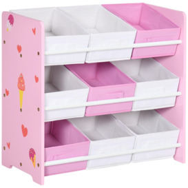 Storage Unit with Nine Removable Baskets, for Nursery, Playroom - thumbnail 1