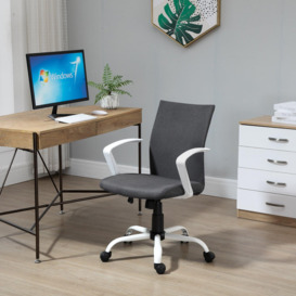 Office Chair Linen Swivel Computer Desk Chair Home Study Task Chair - thumbnail 2