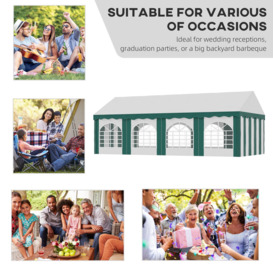 Marquee Gazebo, Party Tent with Sides and Double Doors - thumbnail 3