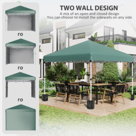 3x3 (M) Pop Up Gazebo Party Tentwith 2 Sidewalls, Weight Bags - thumbnail 3