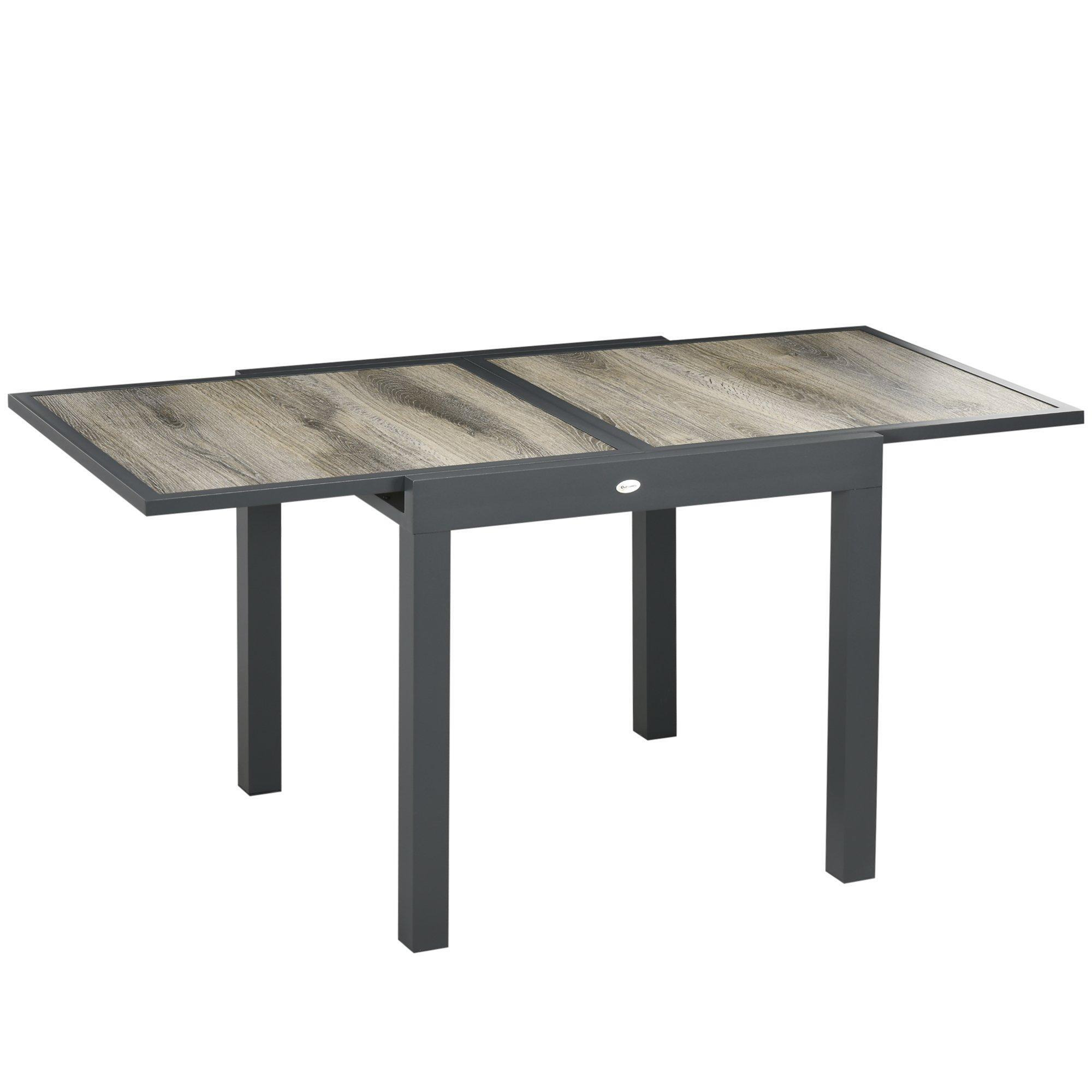 Extendable Outdoor Dining Table Aluminium Rectangle Patio Table - image 1
