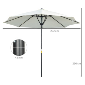 Outdoor Market Table 3Metre Parasol Umbrella Sun Shade with 8 Ribs - thumbnail 3