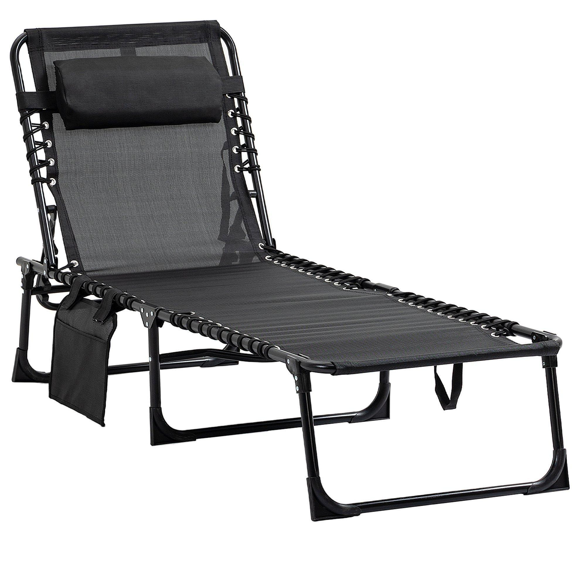 Lounger Folding Reclining Camping Bed 5-position Adjustable - image 1