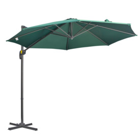 Cantilever Roma Parasol 360Degree Rotation with Hand Crank and Base