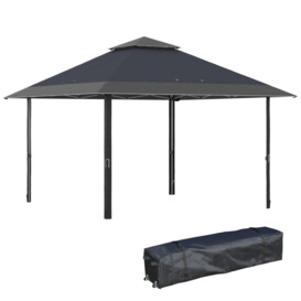 4 x 4m Outdoor Pop-Up Canopy Tent Gazebo Adjustable Legs Bag - thumbnail 1