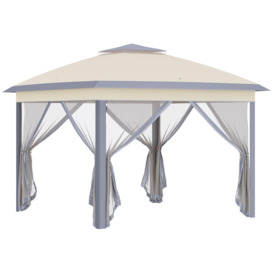 Pop Up Gazebo Height Adjustable Canopy Tentwith Carrying Bag - thumbnail 1