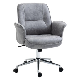 Swivel Computer Office Chair Mid Back Desk Chair Home Study Bedroom - thumbnail 1