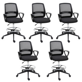 Draughtsman Chair Tall Office Chair with Adjustable Height - thumbnail 1