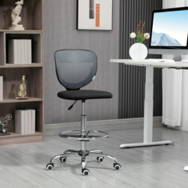 Drafting Chair, Swivel Draughtsman Chair, Mesh Fabric Desk Chair - thumbnail 2
