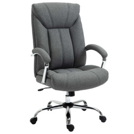 High Back Home Office Chair Computer Desk Chair with Arm, Swivel Wheels - thumbnail 1
