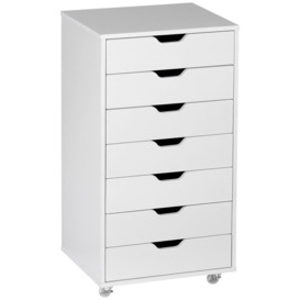 Vertical Filing Cabinet with 7 Drawers Mobile File Cabinet for Home