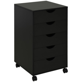 Mobile File Cabinet 5 Drawer Storage Filing Cabinet Home Office - thumbnail 2
