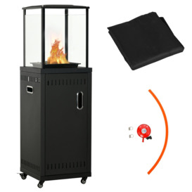 9kW Patio Gas Heater Propane Heater w/ Regulator Hose and Cover - thumbnail 1