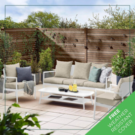Outdoor Garden Furniture - Laguna Metal Garden Sofa Set with Cushions - thumbnail 1