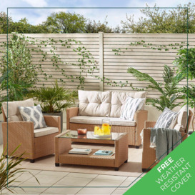 Outdoor Garden Furniture - Arizona PE Rattan 4 Seat Outdoor Garden Sofa Set - thumbnail 1