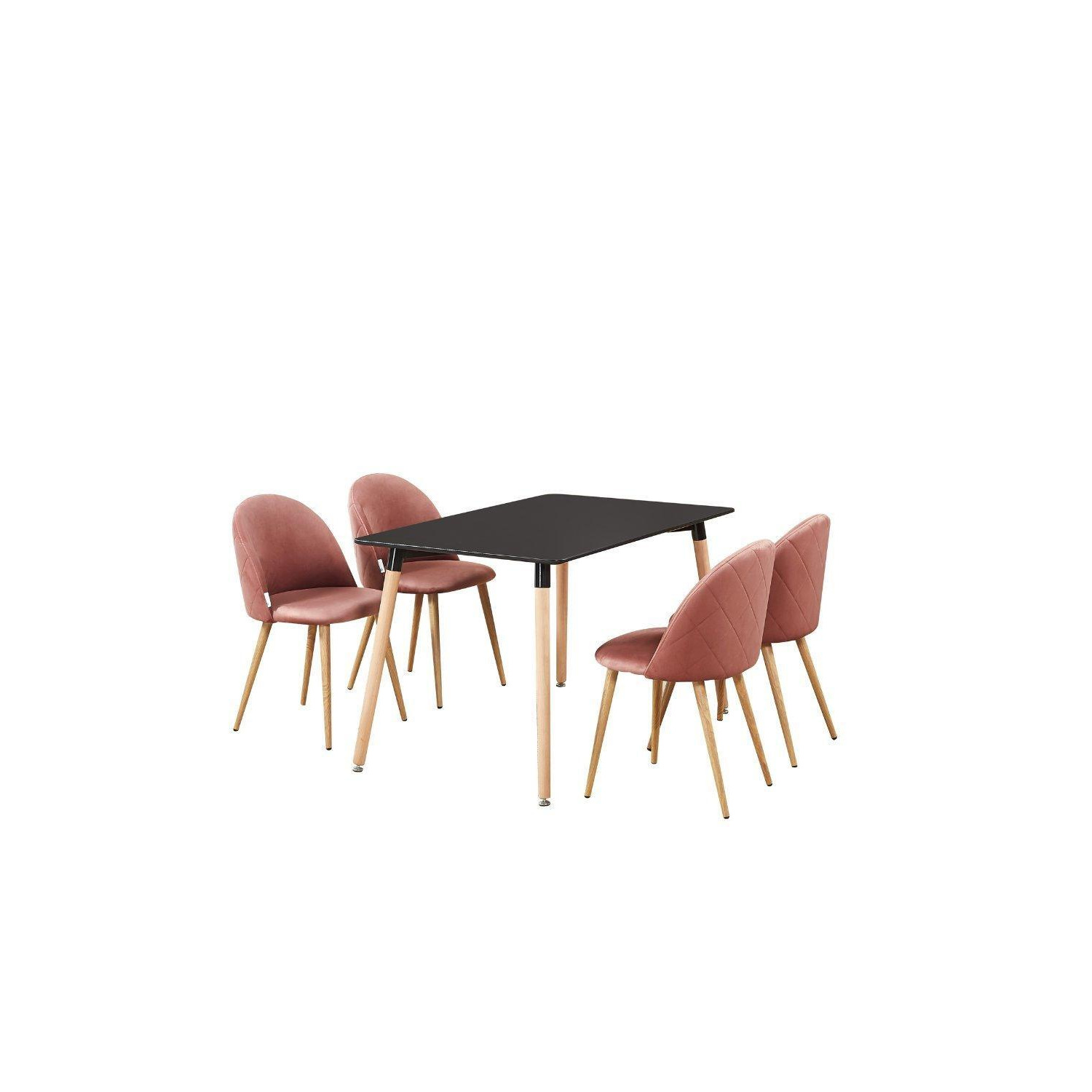 'Lucia Halo' Dining Set with a Table and Chairs Set of 4 - image 1