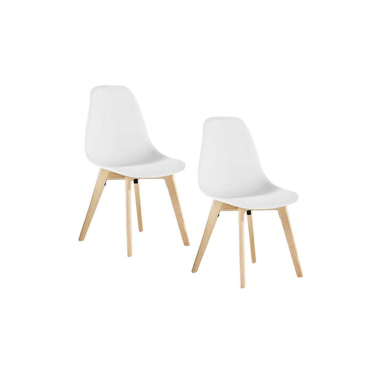 Set of 2 'Rico Modern Dining Chairs' Dining Room Plastic Chair - image 1