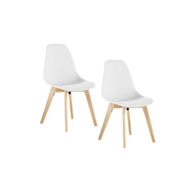 Set of 2 'Rico Modern Dining Chairs' Dining Room Plastic Chair - thumbnail 1