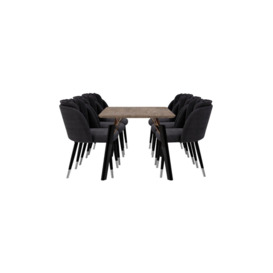 ''Milano Duke' Dining Set with an Brown Table and 6 Dining chairs - thumbnail 2