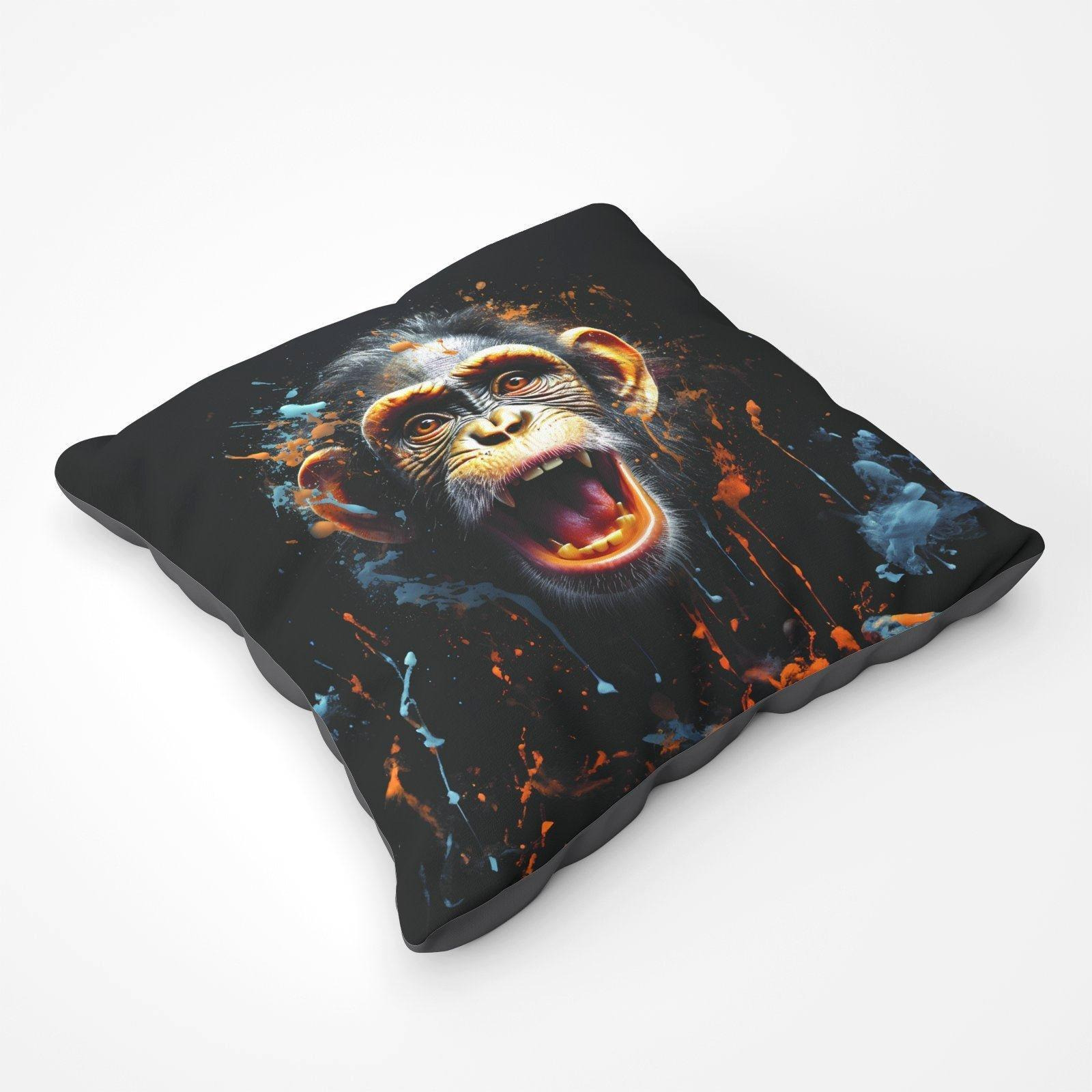 Monkey Face Splashart Floor Cushion - image 1