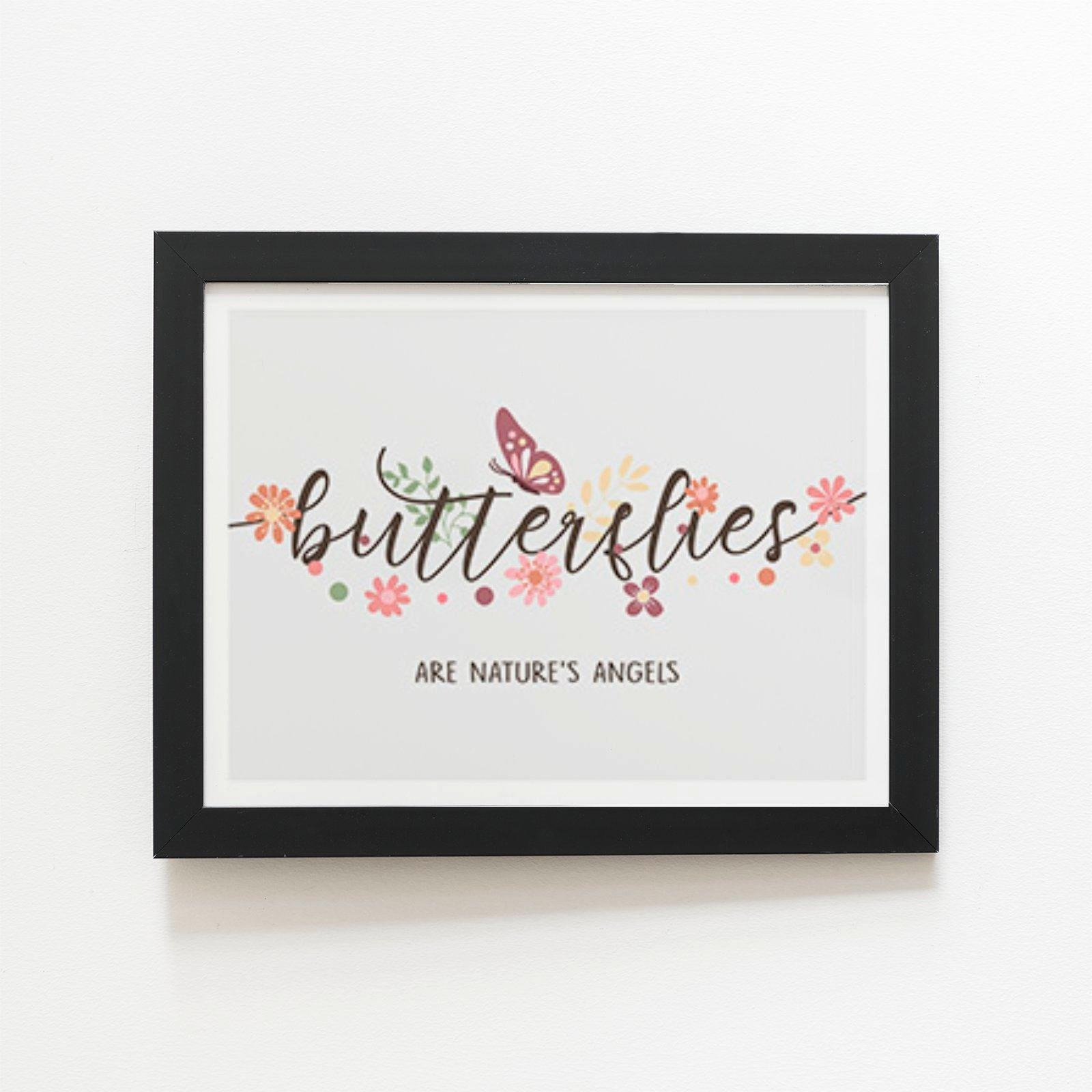 Butterflies Are Natures Angels Framed Art Print - image 1