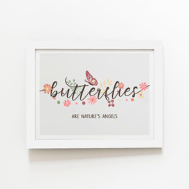Butterflies Are Natures Angels Framed Art Print - thumbnail 1