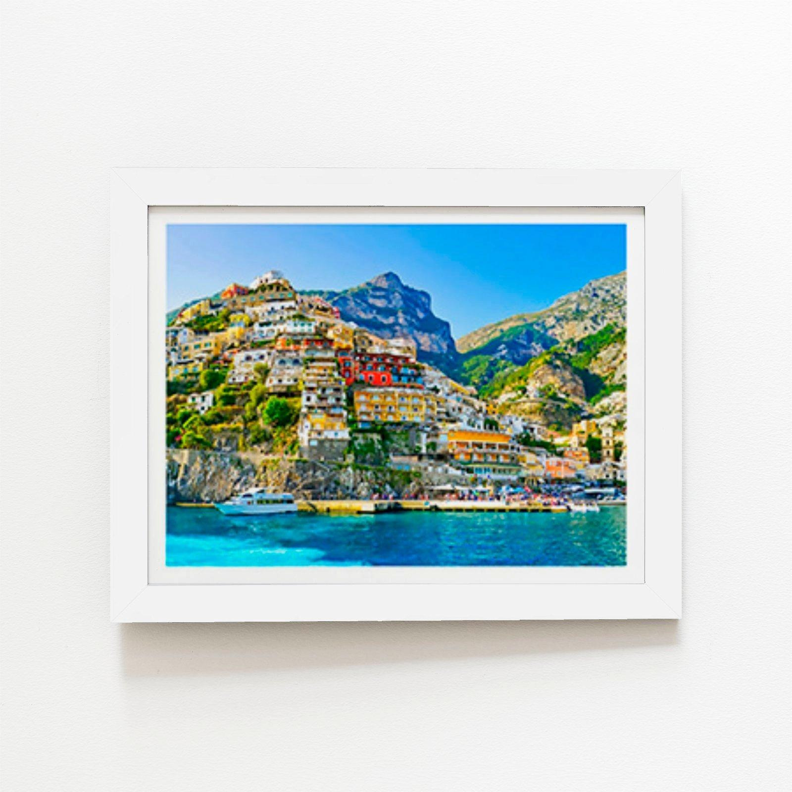 Summer In Postiano, Amalfi Coast, Italy Framed Art Print - image 1