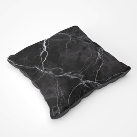 Black Marble Pattern Floor Cushion