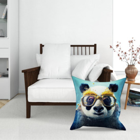 Panda With Golden Glasses Splashart Floor Cushion - thumbnail 3