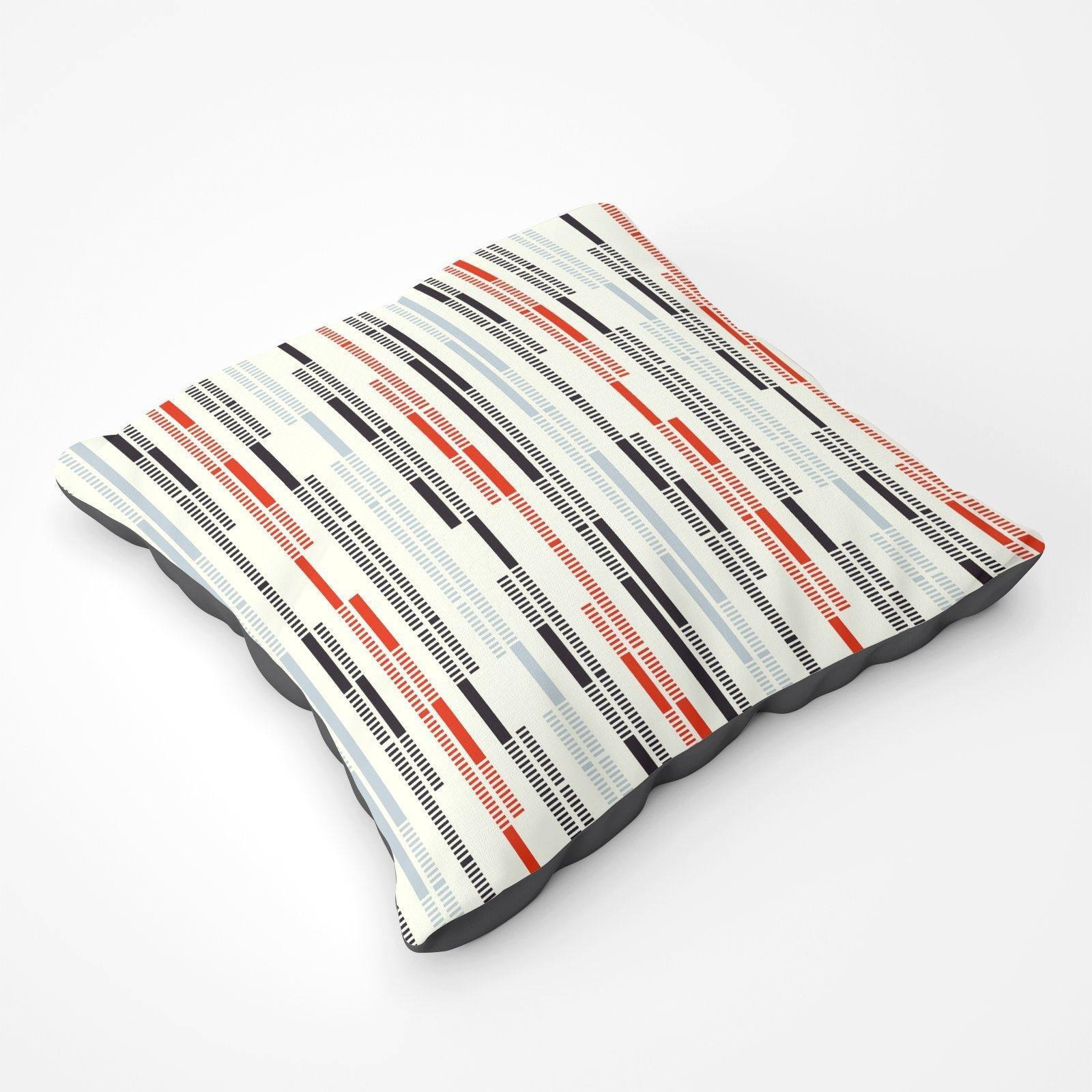 Dashed Stroke Pattern Floor Cushion - image 1