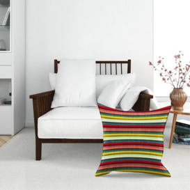 Multicolour Striped Brish Pattern Floor Cushion - thumbnail 3