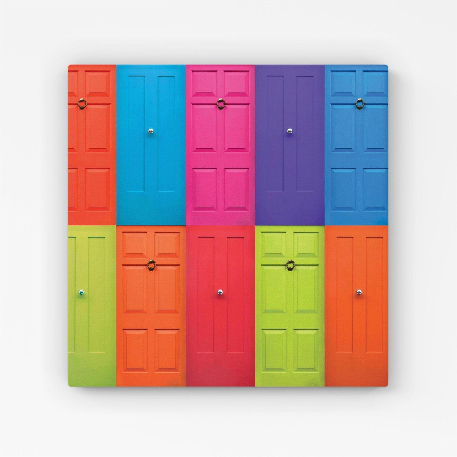 Colourful English Doors Canvas - image 1