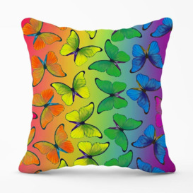 Multicoloured Butterfly Pattern Cushions