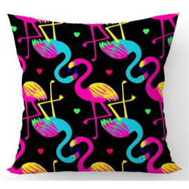 Vivid Flamingo Pattern Cushions - thumbnail 3